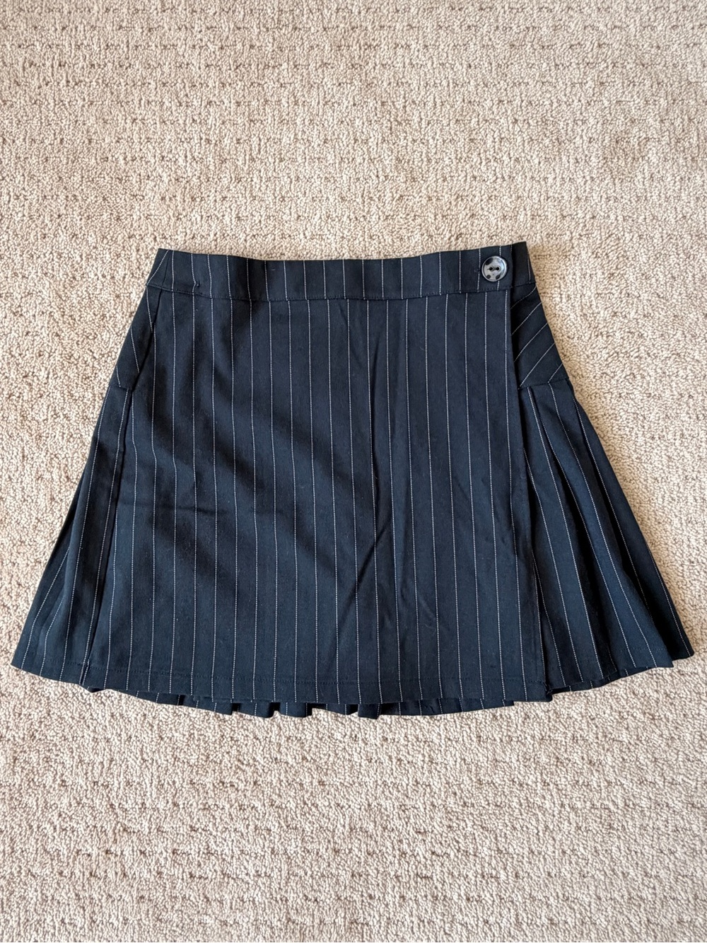 UO Black Pinstripe Pleated Women’s Skirt
